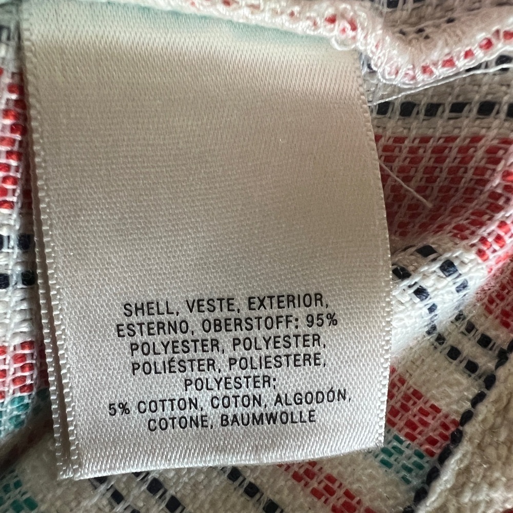 Anthropologie Size 8 Orange Blue Striped Mini Skirt Boho - Picture 10 of 10